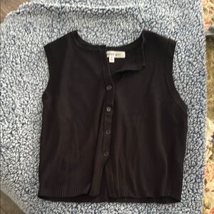 Madden Girl Black Button Down Kids Top